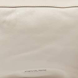 Pre Owned Michael Kors Beige Leather Grand Shoulder Bag