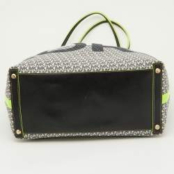 Pre Owned Michael Kors Multicolour Canvas and Leather Shopper Tote