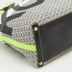 Pre Owned Michael Kors Multicolour Canvas and Leather Shopper Tote