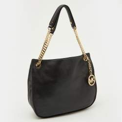 Pre Owned MICHAEL Michael Kors Black Leather Hobo