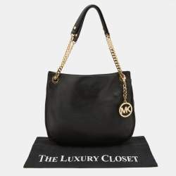 Pre Owned MICHAEL Michael Kors Black Leather Hobo