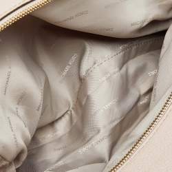 Pre Owned Michael Kors Beige Leather Jet Set Chain Bag