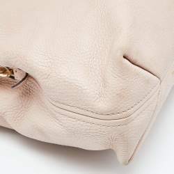 Pre Owned Michael Kors Beige Leather Jet Set Chain Bag