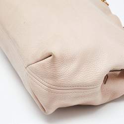 Pre Owned Michael Kors Beige Leather Jet Set Chain Bag