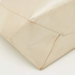 Pre Owned Michael Kors Gold Faux Leather Shopper Tote