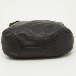 Pre Owned MICHAEL Michael Kors Black Leather Tassel Hobo