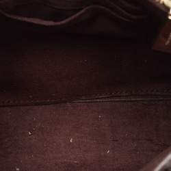 Pre Owned Michael Kors Burgundy/Black Python Leather Mini Mercer Satchel