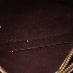 Pre Owned Michael Kors Burgundy/Black Python Leather Mini Mercer Satchel