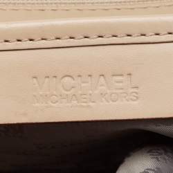 Pre Owned MICHAEL Michael Kors Gold Leather Jet Set East West Tote