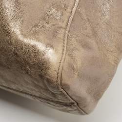 Pre Owned MICHAEL Michael Kors Gold Leather Jet Set East West Tote