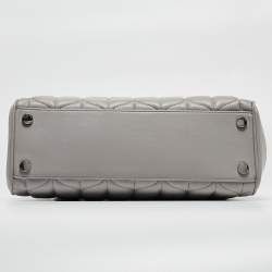 Pre Owned Michael Kors Grey Quilted Leather Peyton Large Convertible Tote