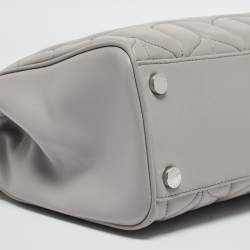 Pre Owned Michael Kors Grey Quilted Leather Peyton Large Convertible Tote