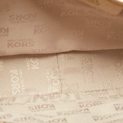 Pre Owned Michael Kors Gold Leather Studded Camera Crossbody Bag