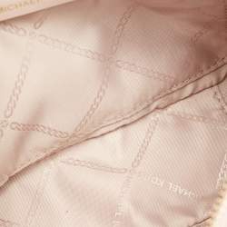 Pre Owned Michael Kors Light Pink Leather Camden Baguette Bag