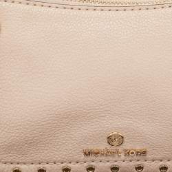 Pre Owned Michael Kors Light Pink Leather Camden Baguette Bag