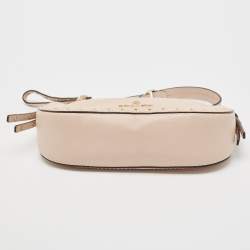 Pre Owned Michael Kors Light Pink Leather Camden Baguette Bag