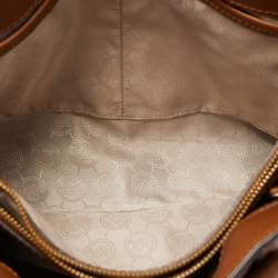 Pre Owned Michael Kors Brown Saffiano Leather Medium East West Dillon Tote