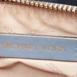 Michael Kors Grey/Blue Leather Mercer Satchel