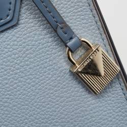 Michael Kors Grey/Blue Leather Mercer Satchel