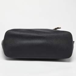 Pre Owned حقيبة يد مايكل كورس جيت سيت ترافيل كبيرة جلد أسود