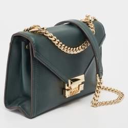 Michael Kors Green Emerald Leather Whitney Shoulder Bag