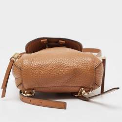 Pre Owned Michael Kors Brown Leather Extra Small Viv Backpack