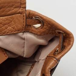 Pre Owned Michael Kors Brown Leather Extra Small Viv Backpack