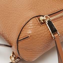 Pre Owned Michael Kors Brown Leather Extra Small Viv Backpack