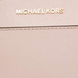 Pre Owned Michael Kors Pink Leather Emmy Crossbody Bag