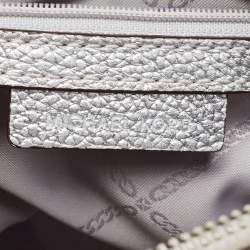 Pre Owned حقيبة كاميرا كروس مايكل كورس "جيت سيت" جلد فضي 