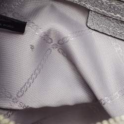 Pre Owned حقيبة كاميرا كروس مايكل كورس "جيت سيت" جلد فضي 