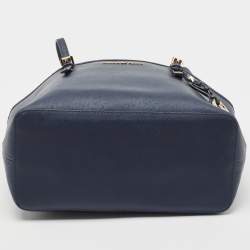 مملوكة مسبقًا Michael Kors Dark Blue Saffiano Leather Small Jet Set Travel Tote