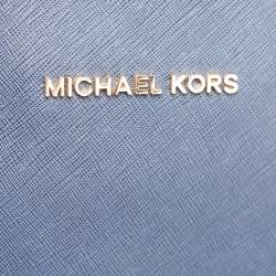مملوكة مسبقًا Michael Kors Dark Blue Saffiano Leather Small Jet Set Travel Tote
