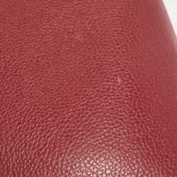 Michael Kors Red/Burgundy Leather Small Mercer Tote