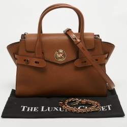 Pre Owned Michael Kors Brown Leather Medium Carmen Tote