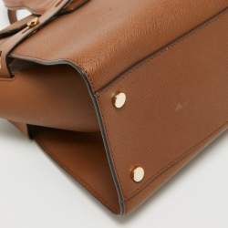 Pre Owned Michael Kors Brown Leather Medium Carmen Tote