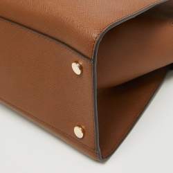 Pre Owned Michael Kors Brown Leather Medium Carmen Tote