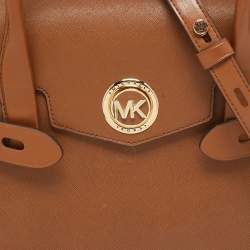 Pre Owned Michael Kors Brown Leather Medium Carmen Tote
