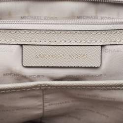 Pre Owned Michael Kors Grey Leather Medium Voyager Tote