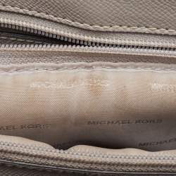 Pre Owned Michael Kors Grey Leather Medium Voyager Tote