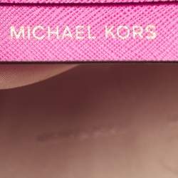 Pre Owned Michael Kors Magenta Saffiano Leather Medium Selma Tote