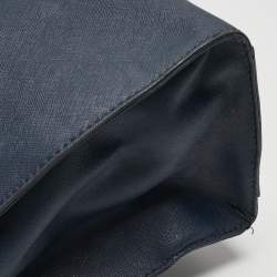 Pre Owned حقيبة يد مايكل مايكل كورس هاميلتون جلد أزرق كحلي كبيرة