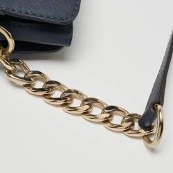 Pre Owned حقيبة يد مايكل مايكل كورس هاميلتون جلد أزرق كحلي كبيرة