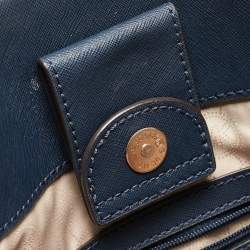 Pre Owned حقيبة يد مايكل مايكل كورس هاميلتون جلد أزرق كحلي كبيرة