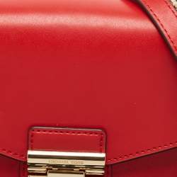 Pre Owned Michael Kors Red Leather Sloan Top Handle Bag