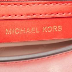 Pre Owned Michael Kors Red Leather Sloan Top Handle Bag