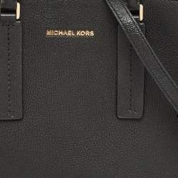 Michael Kors Black Leather Medium Alessa Satchel