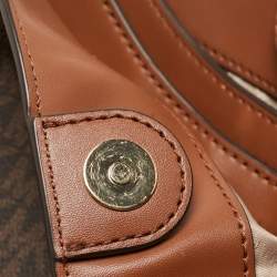 Pre Owned Michael Kors Brown Signature Coated Canvas Trisha Tote