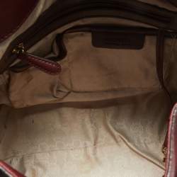 Pre Owned MICHAEL Michael Kors Burgundy Leather Hamilton Tote