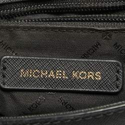 Michael Kors Black Safiano Leather Sofia Top Handle Bag